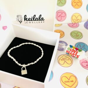 Love Hearts Large Padlock Bracelet