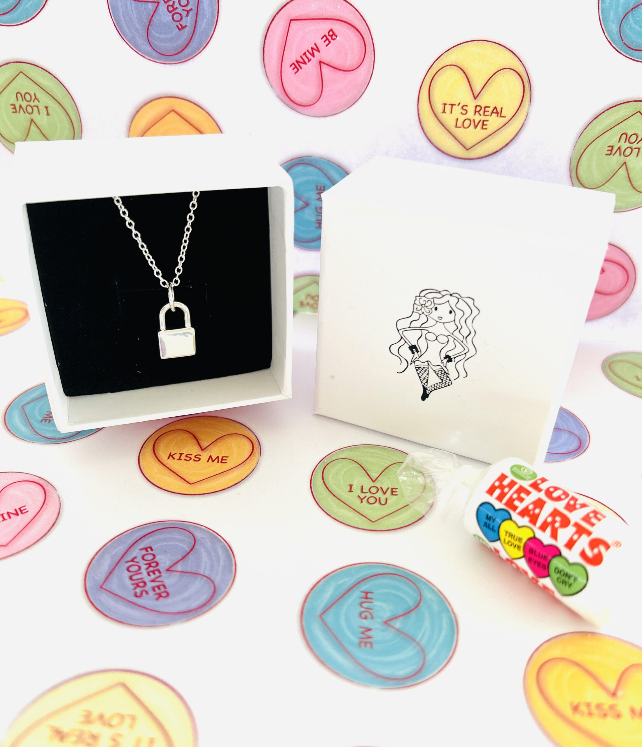 Love Hearts Padlock & Key